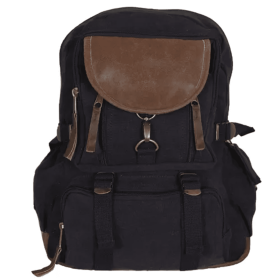 Retro Parisian City Daypack - Black