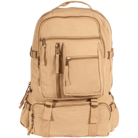 Retro Cantabrian Excursion Rucksack (No Leather Trim) - Khaki