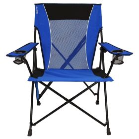 Blue Dual Lock Portable Camping Chair for Outdoor