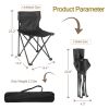 YSSOA Portable Folding Camping Chair with Carry Bag for Adults, Collapsible Anti-Slip Padded Oxford Cloth Stool for Beach, Hiking, Fishing, Gardening,