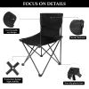 YSSOA Portable Folding Camping Chair with Carry Bag for Adults, Collapsible Anti-Slip Padded Oxford Cloth Stool for Beach, Hiking, Fishing, Gardening,