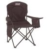 Adult Camping Chair with Built-In 4-Can Cooler, Black