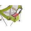 Adult Oversized Mesh Camp Chair with Cooler, Green & Gray